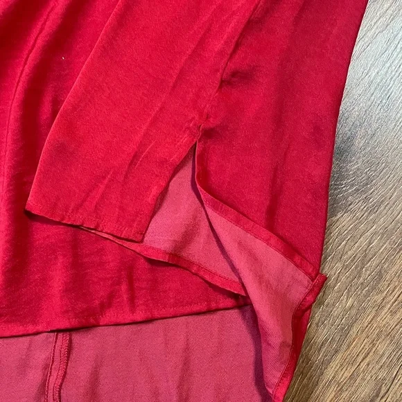 Elegant Red Tie Back Sleeveless Dress - Picture 6 of 6